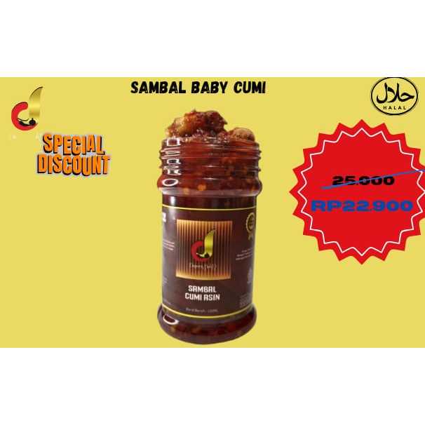 

PROMO - SAMBAL BABY CUMI ASIN 150Ml - Sambel Dapoer Buk'D