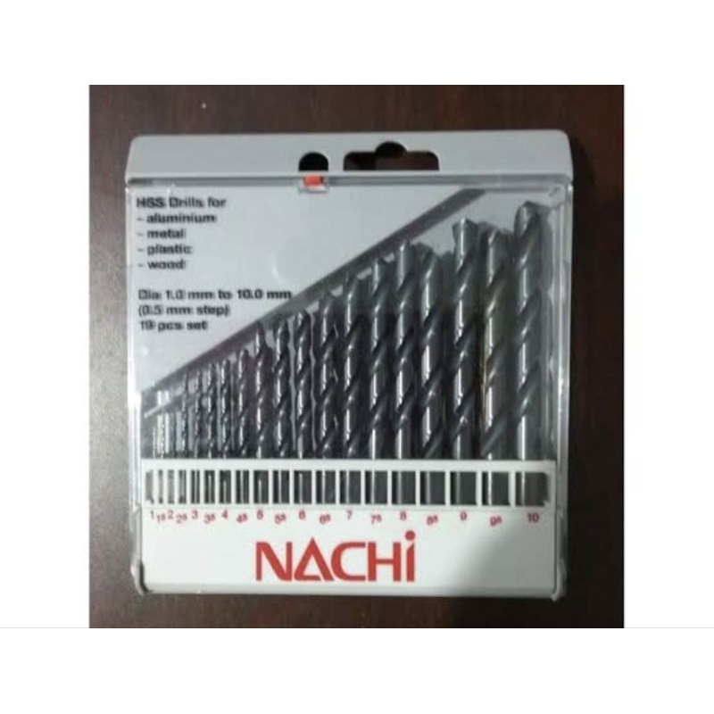 mata bor besi nachi 1mm - 10mm set kuat berkualitas