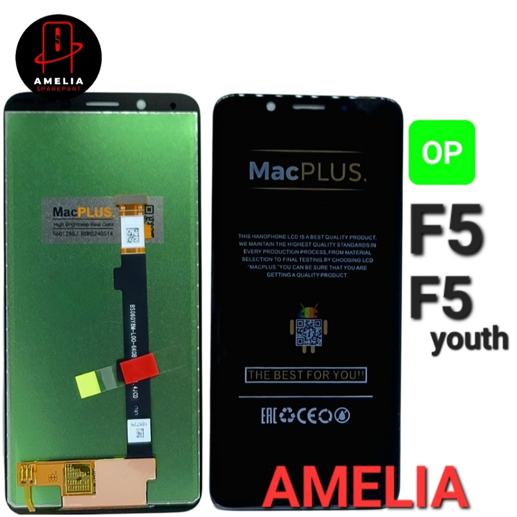 LCD OPPO F5/ F5 YOUTH FULLSET TOUCHSCREEN BLACK N WHITE ORI