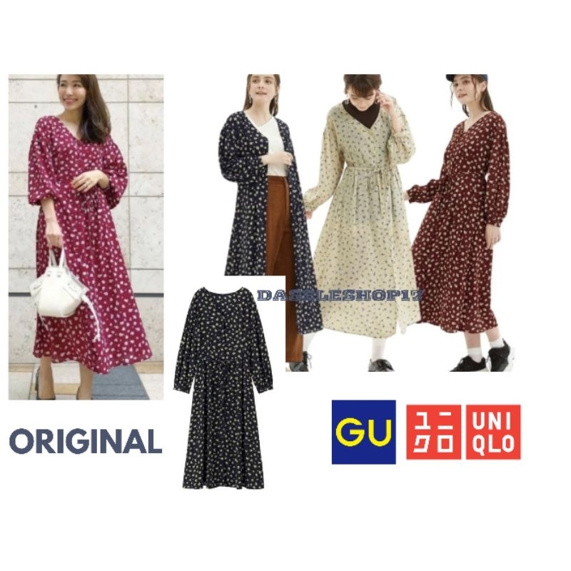 Floral vintage dress Long sleeve GU Branded