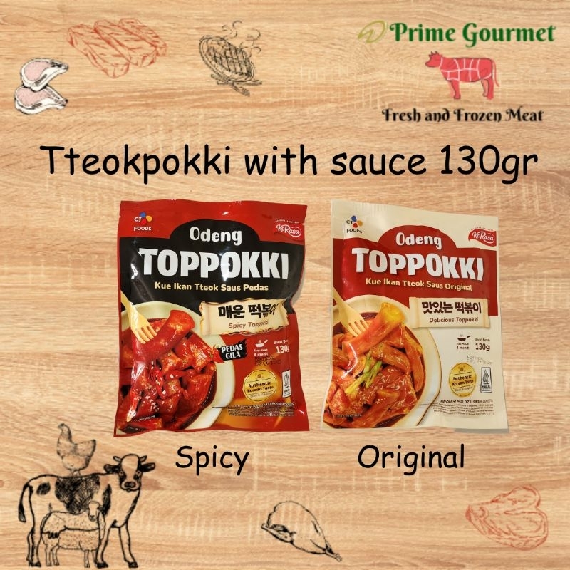 

Tteokppoki / Toppokki dengan Saus