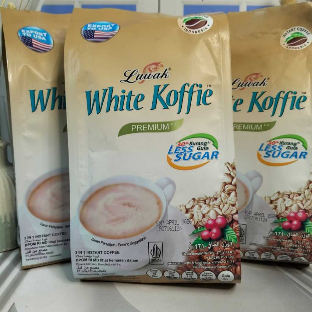 luwak white coffee less sugar