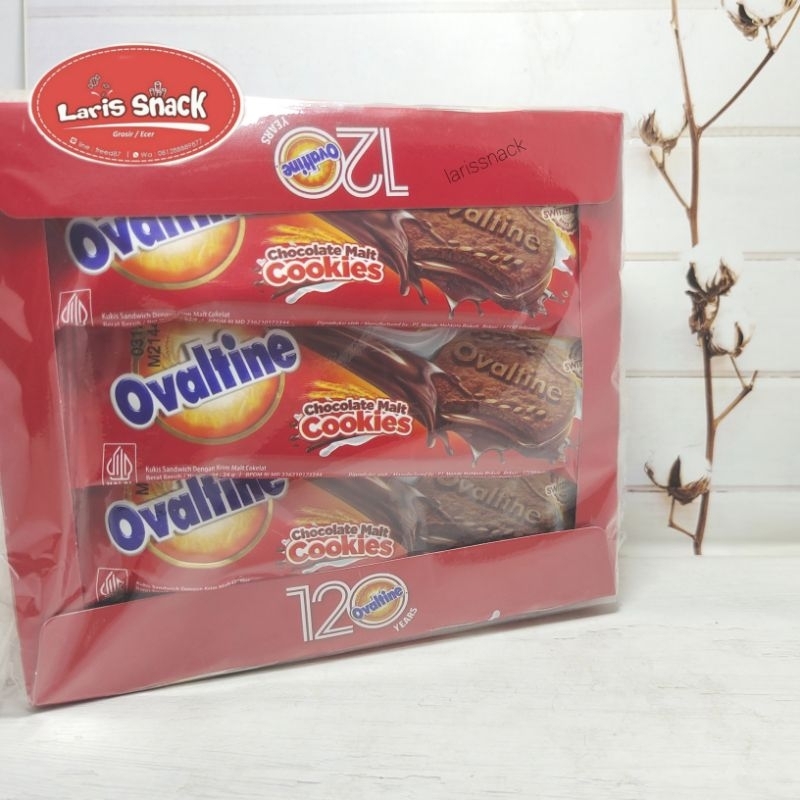 

Biskuit Ovaltine Cookies Coklat 24gr ( Isi 12)