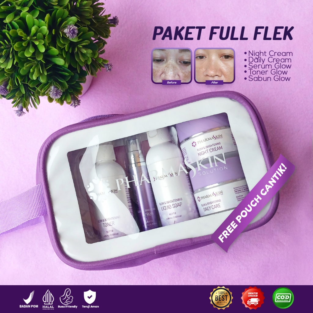 PHARMASKIN SOLUTION Paket Full Treatment Flek Hitam Skincare | Cream Untuk Flek Hitam
