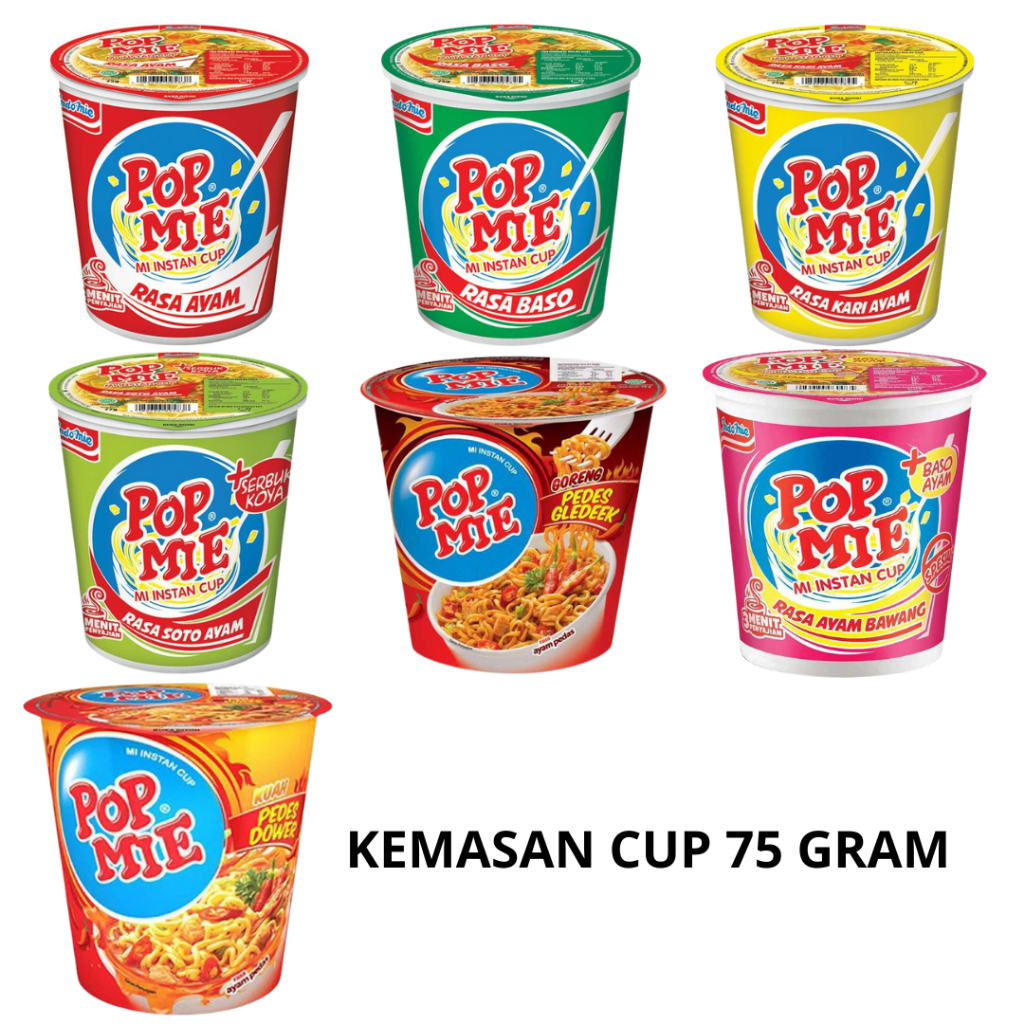 

Pop Mie Cup 75 Gram Semua Varian