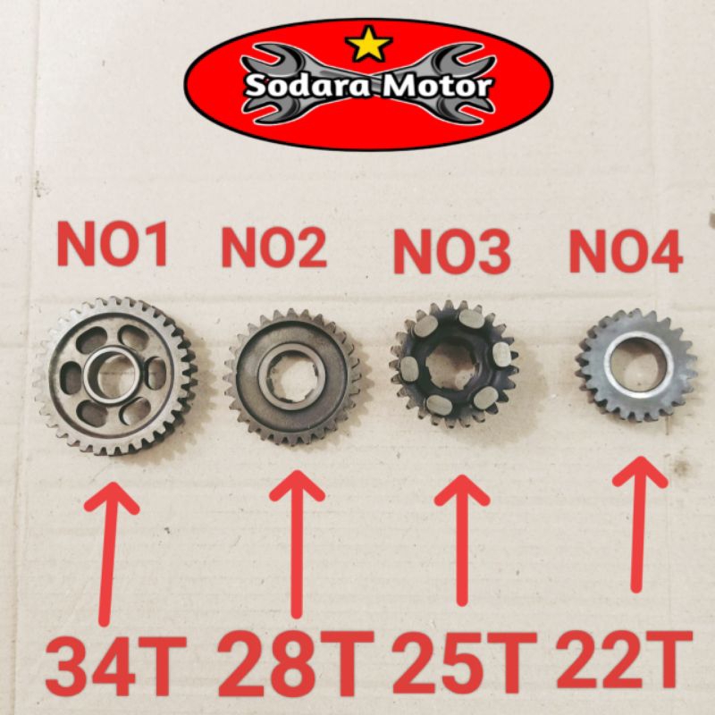 GEAR GIGI RASIO YANG DI AS GEAR REVO ABSOLUTE BLADE 110 ORIGINAL ADA 4 PILIHAN