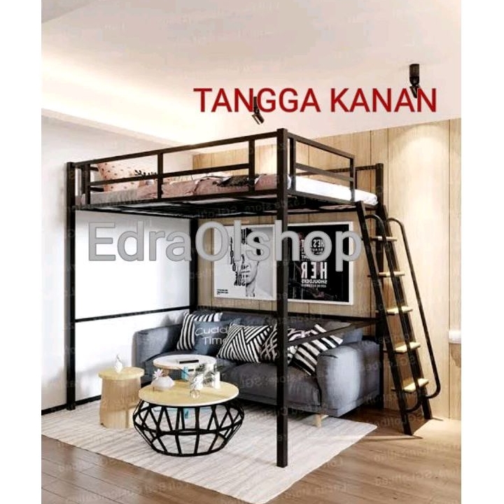 UPPER BUNK LOFT BED MEZZANINE RANJANG BESI 140x200cm ATAS TINGKAT COSTUM MINIMALIS