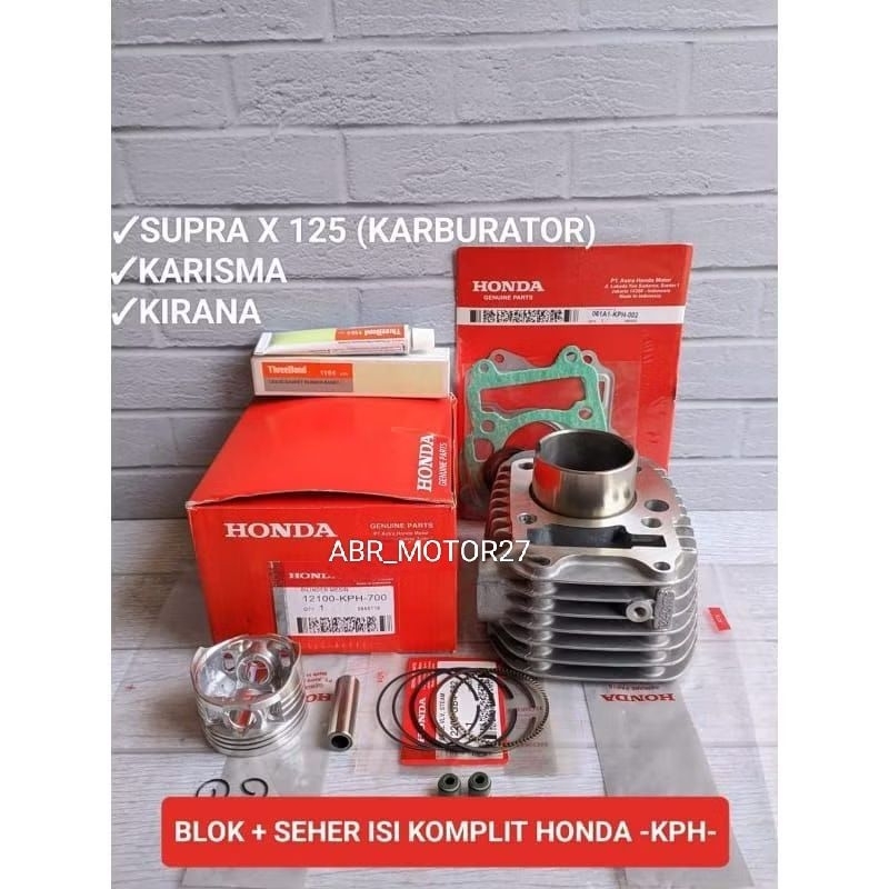 Blok + seher isi komplit -KPH- karisma/Kirana/Supra x 125 lama karbu