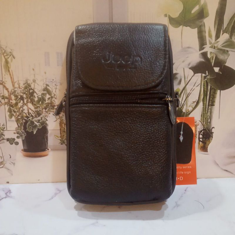 tas hp kulit/tas selempang jeep