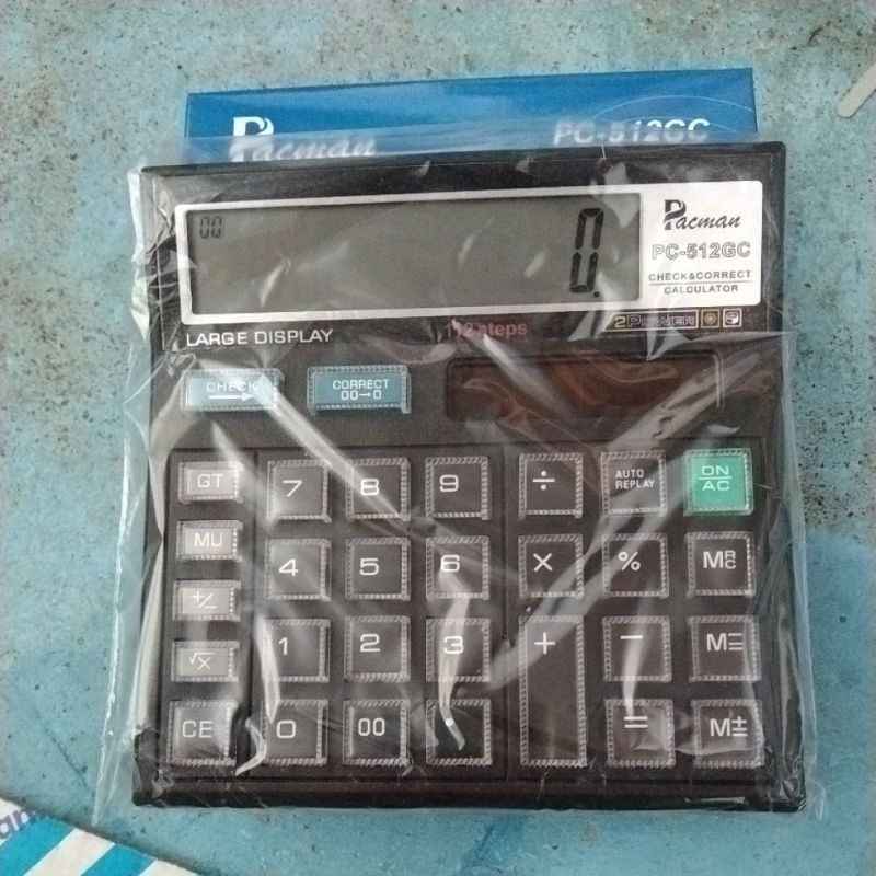 

Kalkulator Calculator Pacman PC-512GC HITAM 12 Digit Layar Besar di kota pontianak