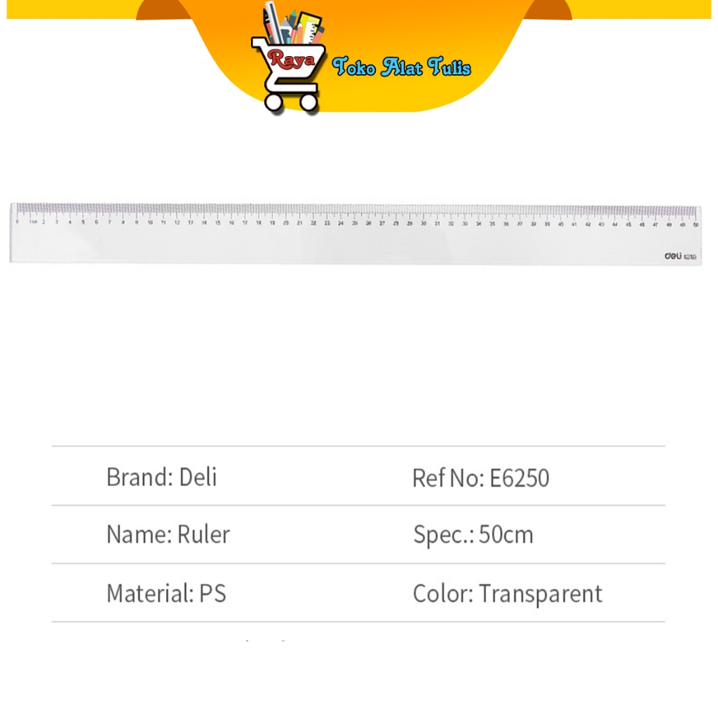 

Deli Penggaris Transparan 50cm E6250