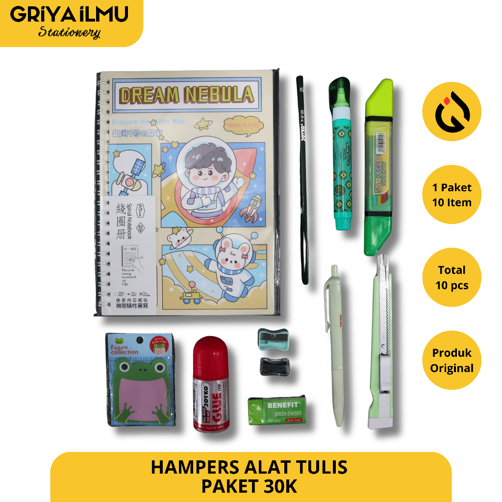 

PAKET HAMPERS ALAT TULIS ANAK KADO STATIONERY SET CUSTOM 30