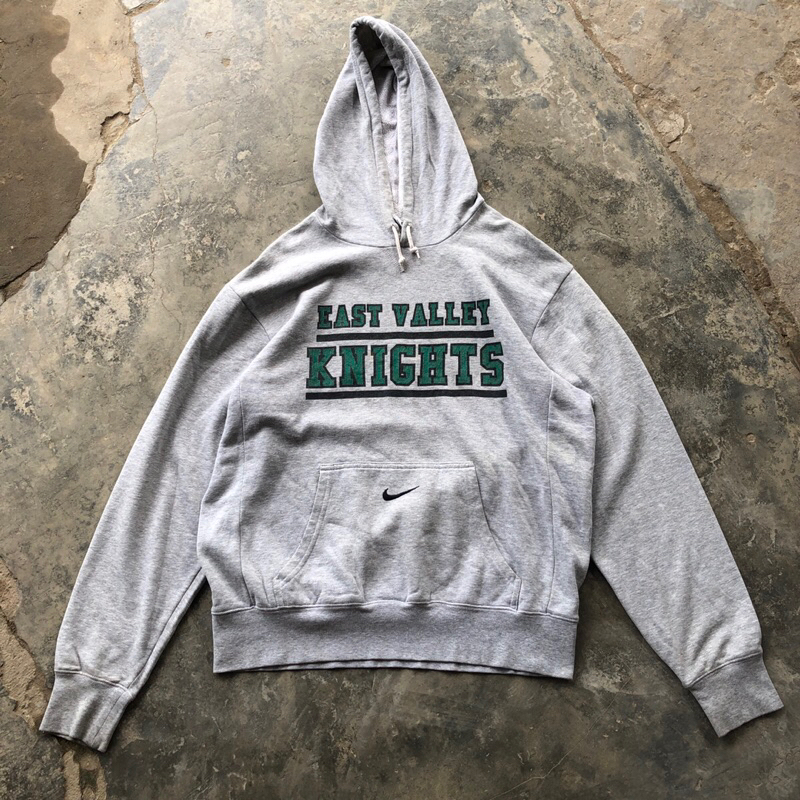 VINTAGE NIKE CENTER SWOOSH HOODIE GREY