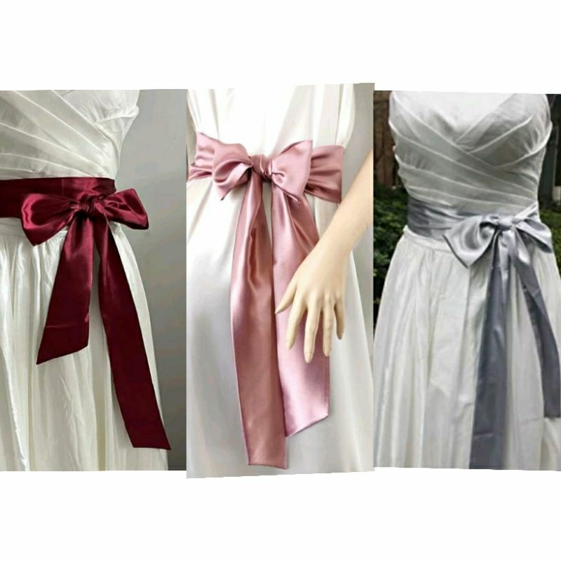 Pita satin /Obi Belt Satin / Obi Belt Polos  / Aksesories Pita / Sabuk Polos Pita Satin / Aksesories