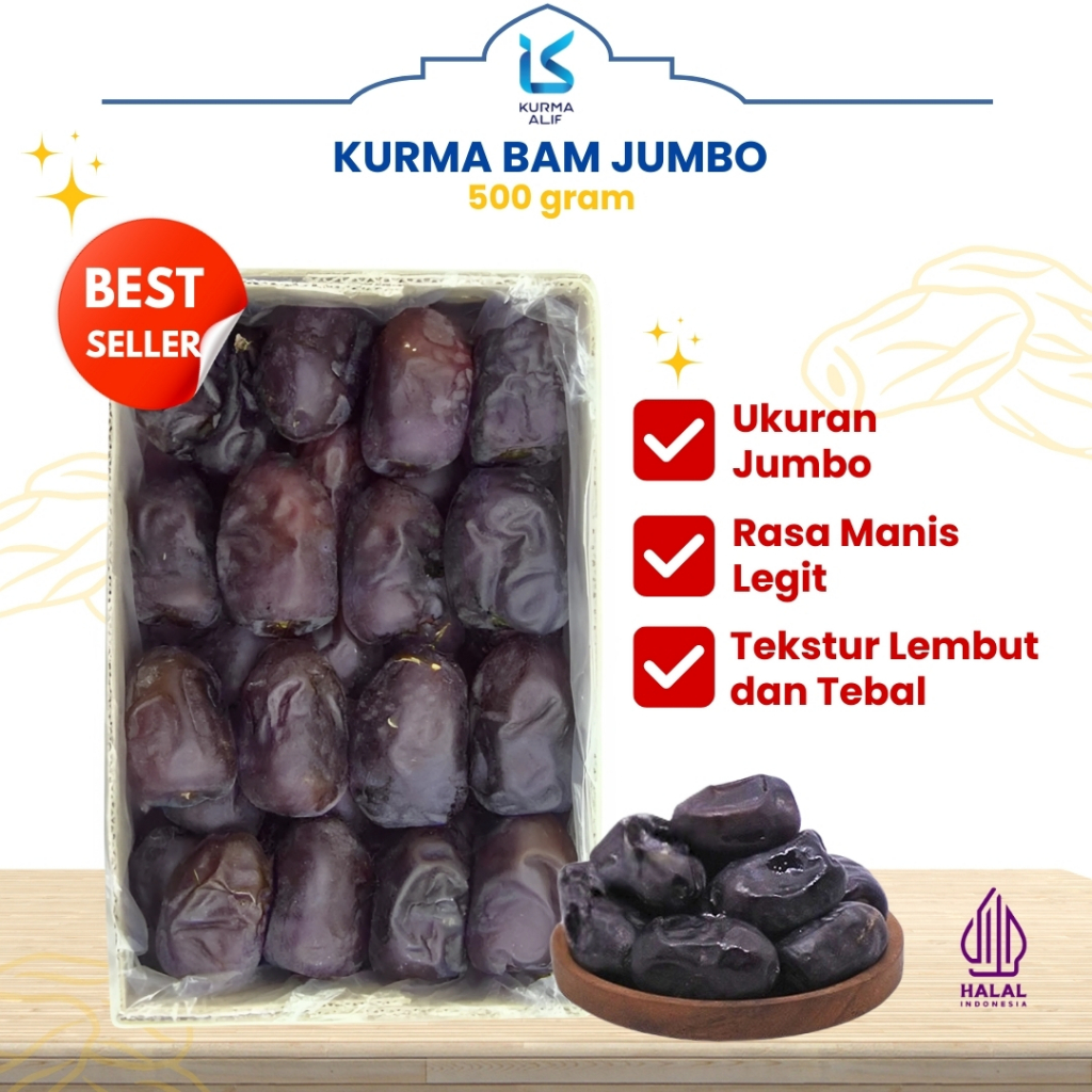 

Kurma Bam Anggur 500 gr Kurma Jumbo dan Daging Tebal
