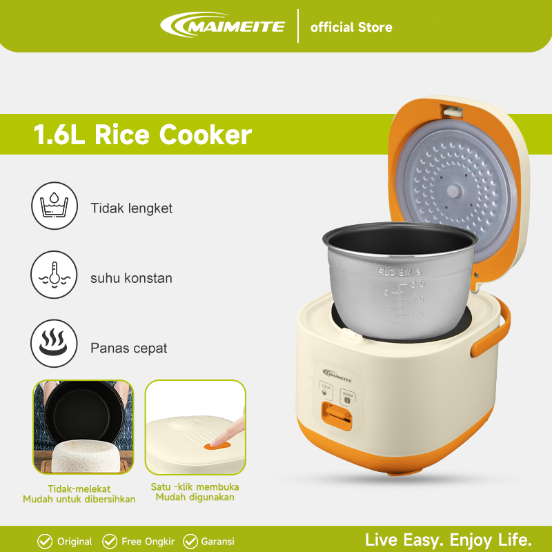 MAIMEITE Rice Cooker  magic com 1.6L mini /Portable/Travel version/ student version/ Multifungsi/Pan