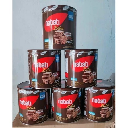 

(1 Karton isi 6 Kaleng) Nabati Wafer Bites Kaleng.