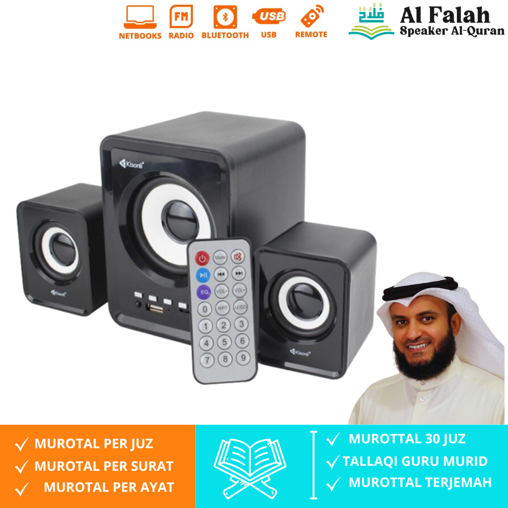 ALFALAH Speaker Murottal Alquran 30 Juz bluetooth kisonli u2800bt Super Bass Murotal Quran