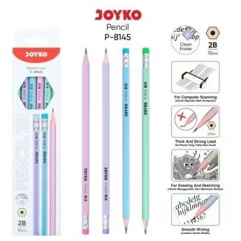 

Pensil 2B JOYKO P-8145 Warna Pastel (12pcs)