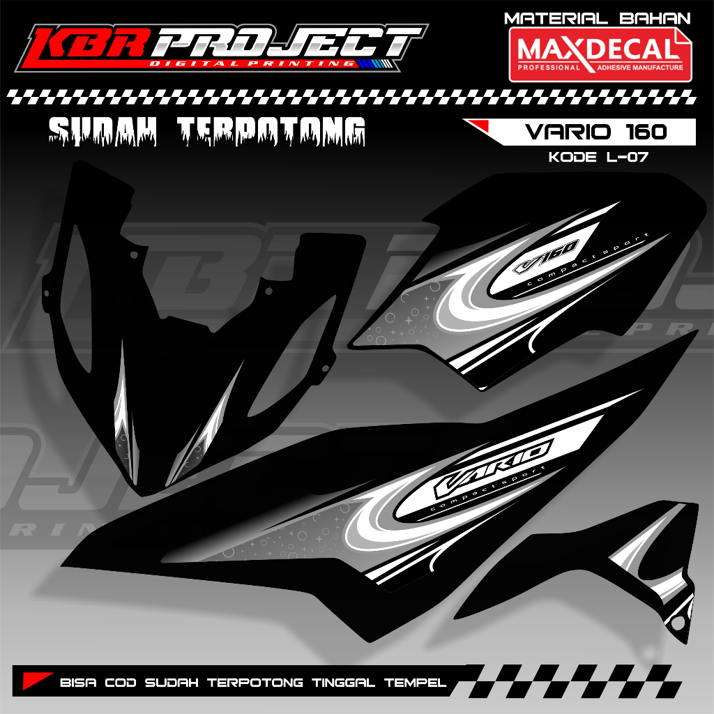 Decal Sticker Striping Variasi Vario 160 Honda Vario 160 New Vario 160 Honda Click 160 - Decal Semi 