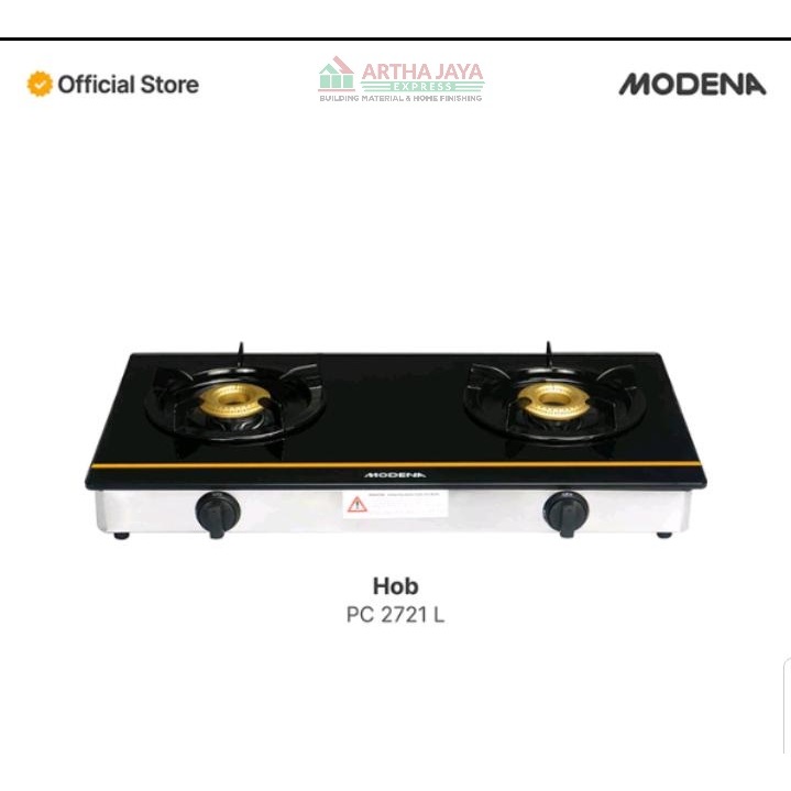 Modena Kompor Gas Kaca Portable 2 Tungku PC 2721 LD PORTABLE COOKER