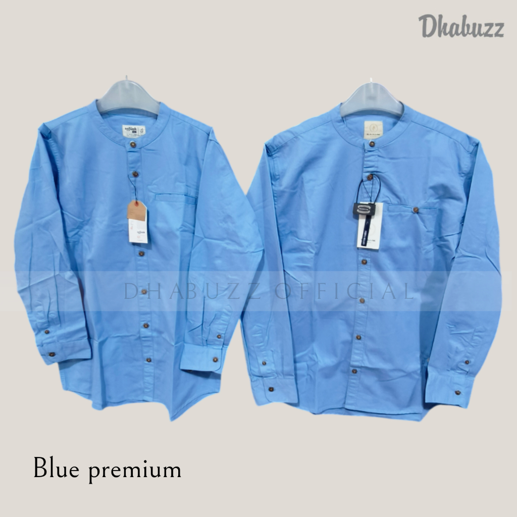 [ SAJUAK TG PREMIUM ] BLUE KEMEJA KOKO COUPLE AYAH ANAK ORIGINAL SAJUAK