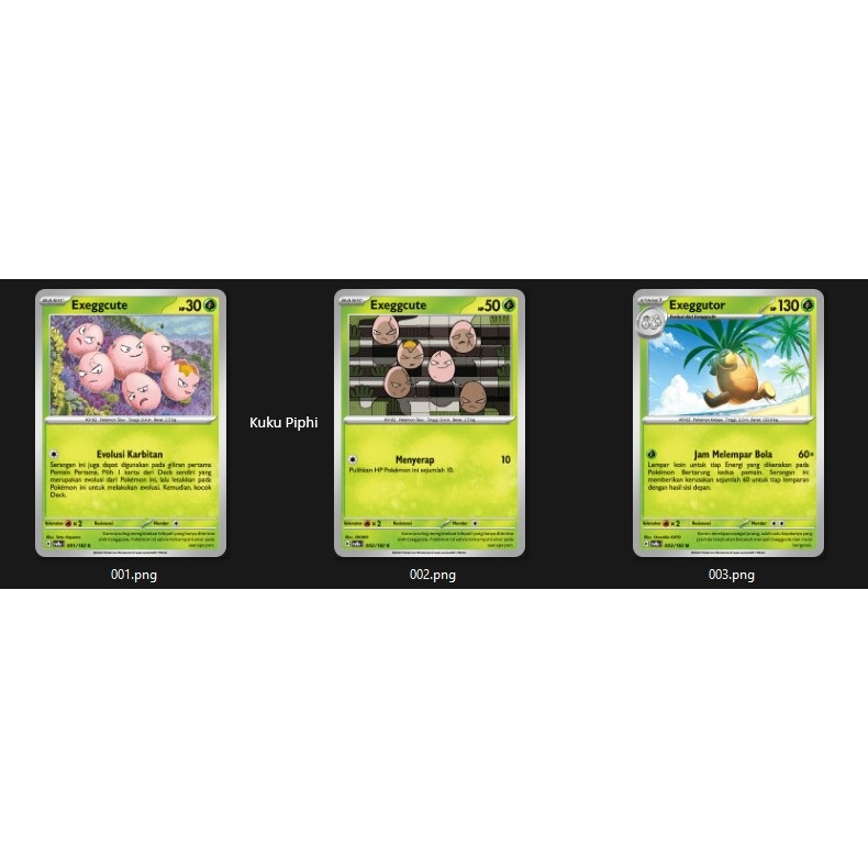 Exeggcute Exeggutor Kartu Pokemon Exeggcute Exeggutor
