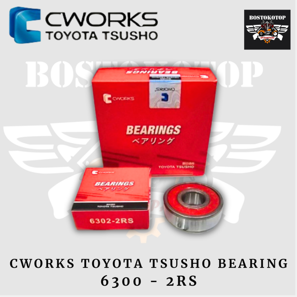 Cworks Toyota Tsusho Bearing Laher Roda Depan Tipe 6300 - 2RS Motor NMAX Aerox Lexi Freego Mio Xeon 