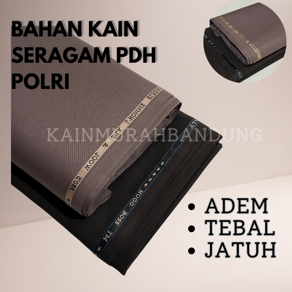 Kain Polri/ Kain PDH Polri/ Kain Setelan Seragam Dinas PDH Polri Wool Adem Lembut