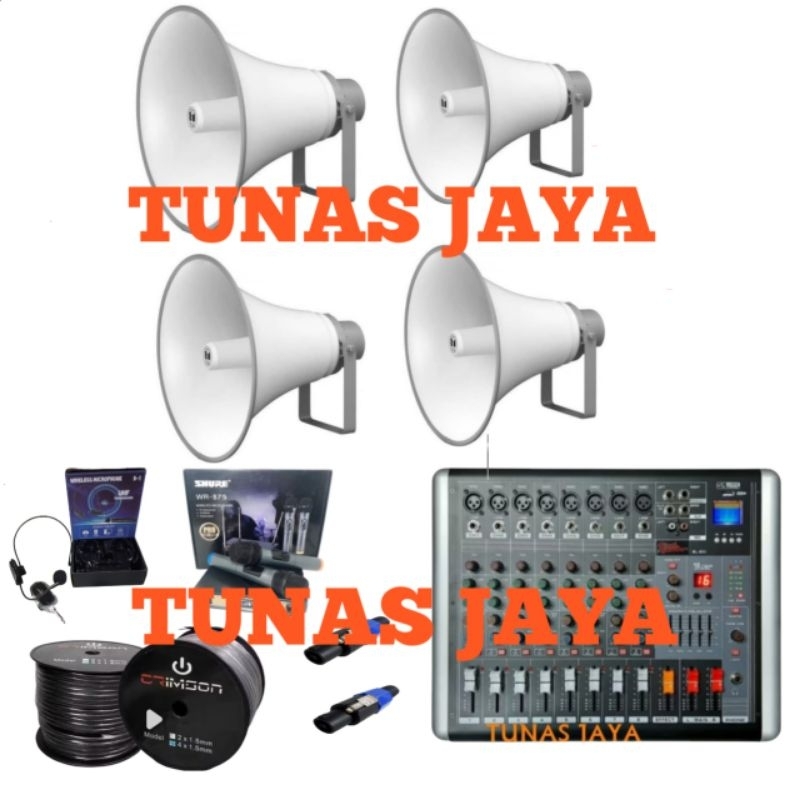 PAKET TOA MASJID DAN MUSHOLAH PAKET MIXER PLUS 4 SPEAKER