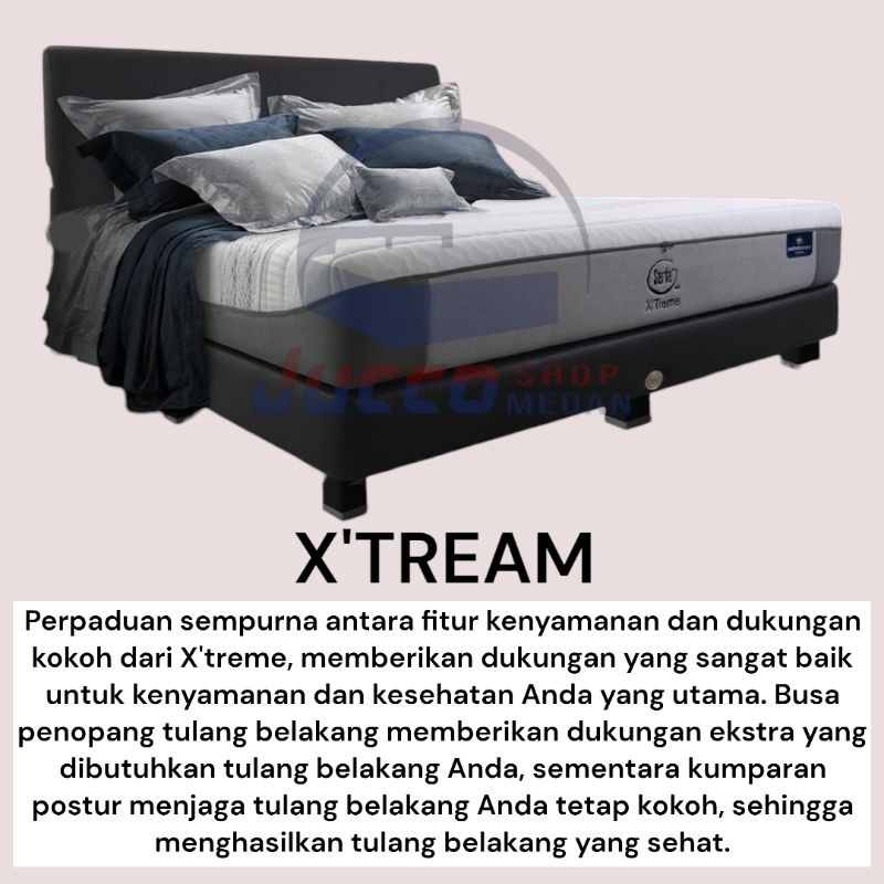 [ Jucco ] Springbed SERTA XTREME 180X200 - Matras Orthopedic Serta Xtreme - Springbed Divam sandaran