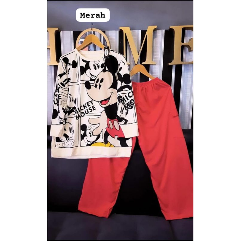 Setelan Celana Cargo / SetCel Cargo / OneSet Mickymouse /SetCel Mickymouse/Setelan Micky/Celana carg
