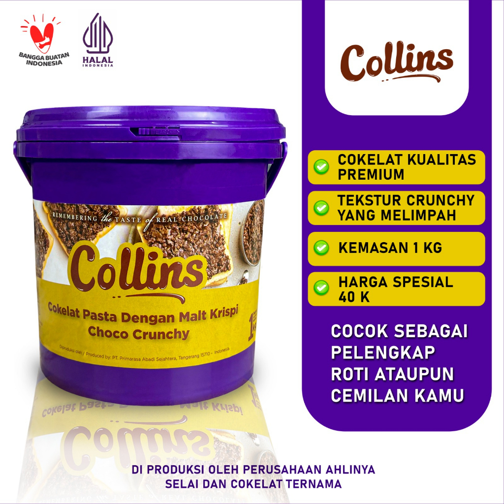 

Collins Choco Chruncy 350gr / 1kg - KEMASAN TOPLES