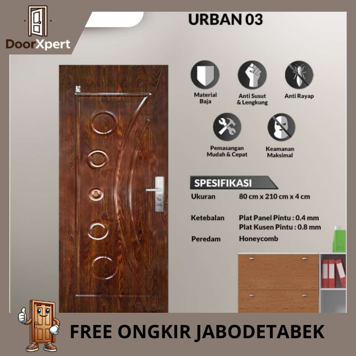 Pintu Kamar | Pintu Rumah Baja FORTRESS URBAN 03