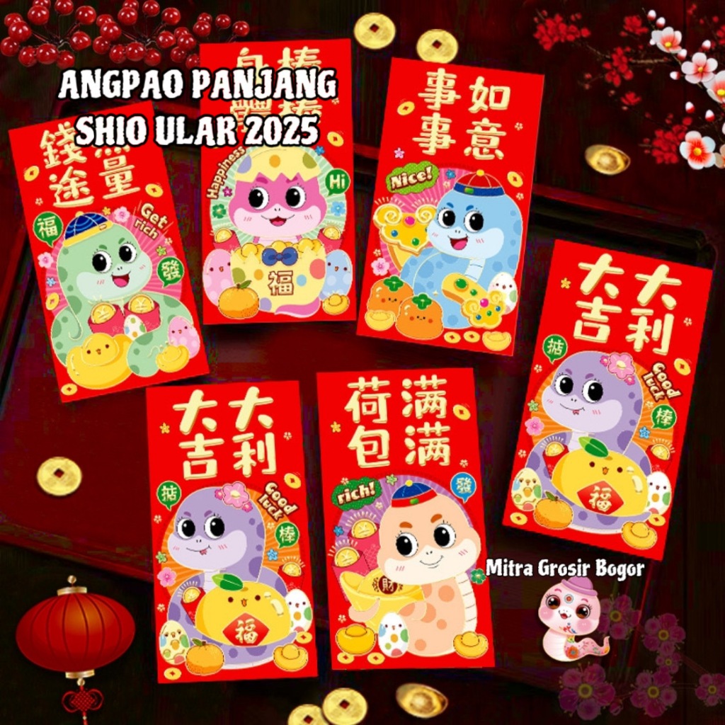 

[ ISI 6 ] ANGPAO PANJANG ULAR LABUBU 2025 Imlek Sincia Tahun Ular | Amplop Angpau Labubu Pendek Panjang Shio Ular Hong Bao Fung Lucu Imlek Ular Chinese New Year Tahun Baru 2025