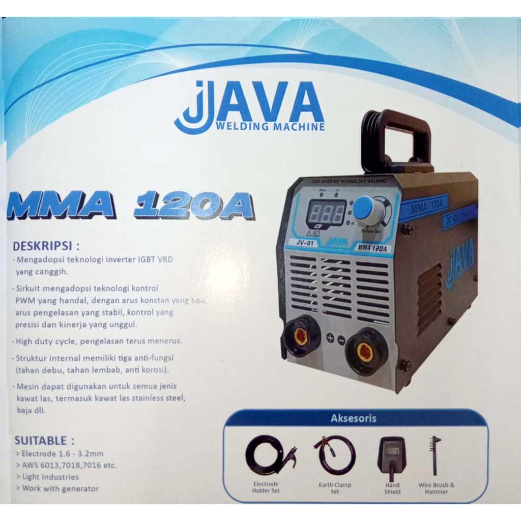 MESIN LAS MMA 120 A JAVA WELDING PERLENGKAPAN LAS