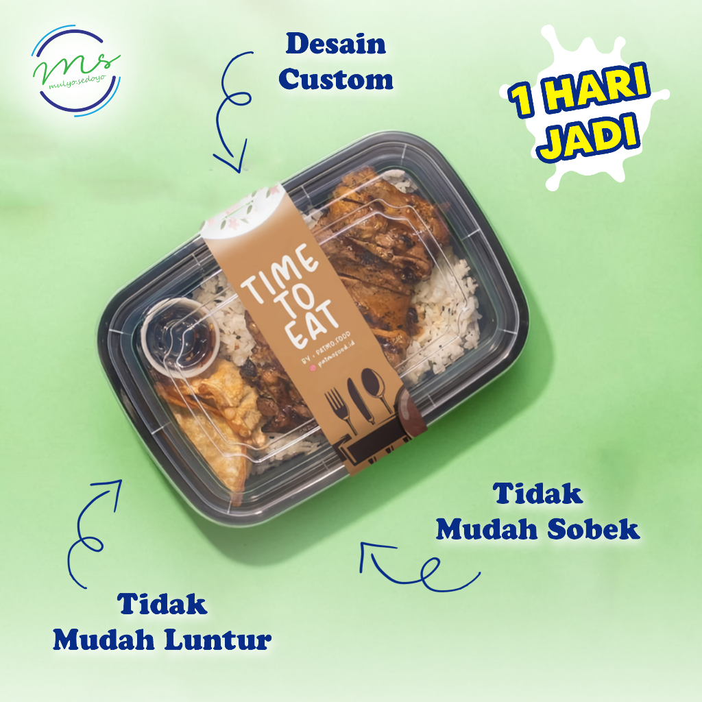 Label Bento / Roller Label Pengikat Penggulung Box Makanan Bento