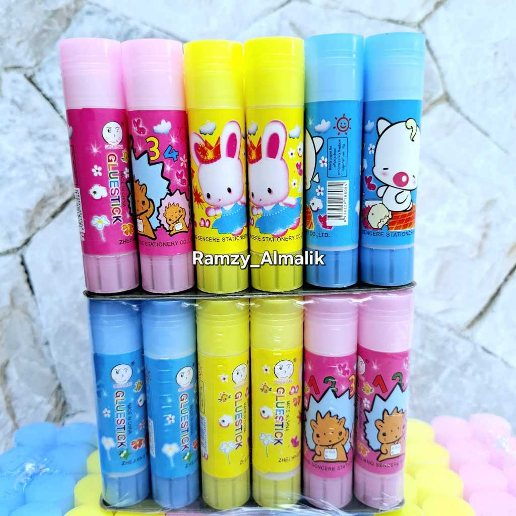 

Lem stik (1pak=24pc) ukuran KECIL 10gram/ Lem stick / Lem murah / Lem fancy / Glue Stik Fancy ISI 24 PCS