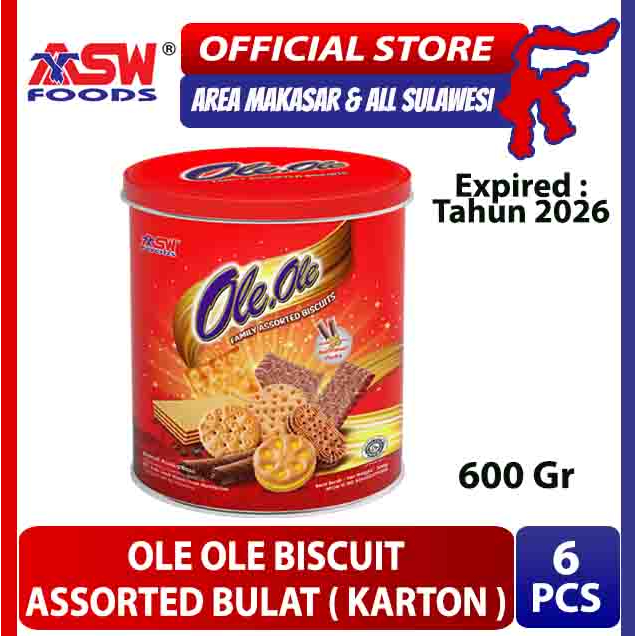 

Ole-Ole Assorted Biscuits Bulat 250 gr ( 6 Pcs ) - Karton
