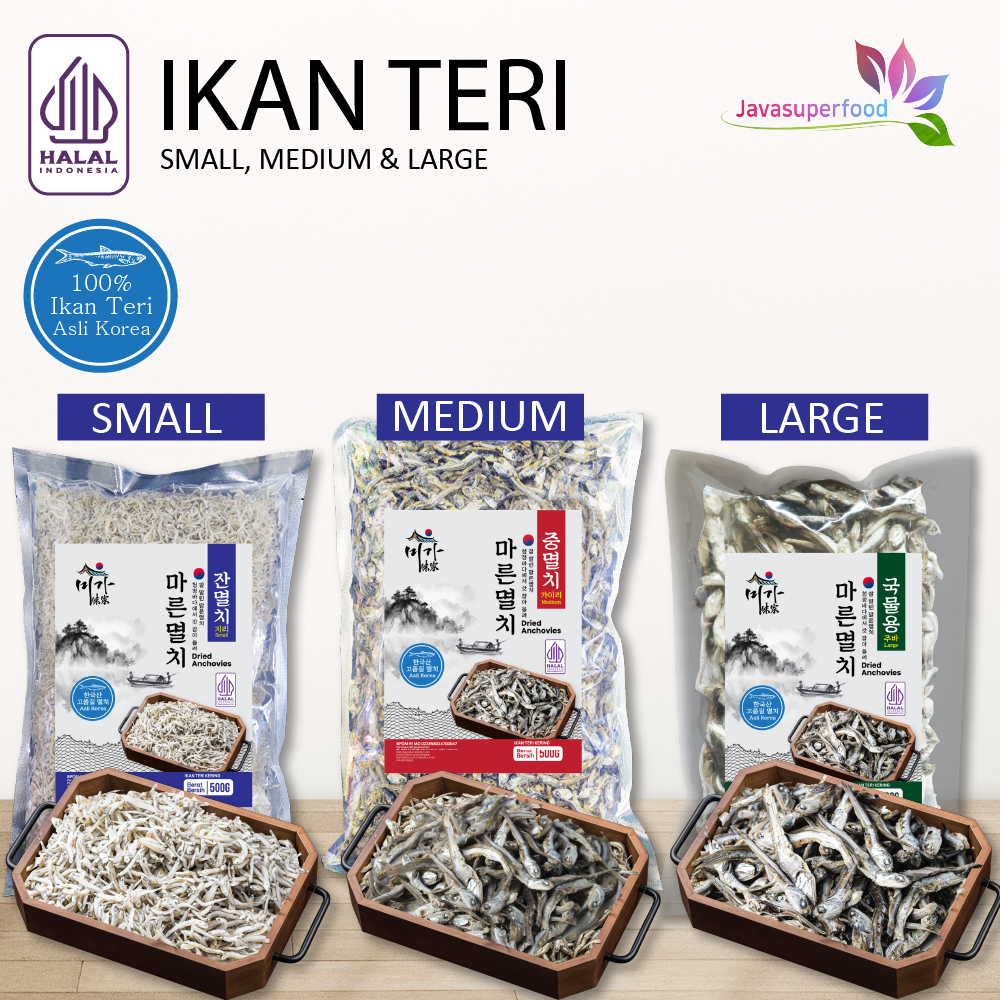

[HALAL] IKAN TERI KERING MIGA / SEAFOOD KERING / ANCHOVY KERING / IKAN KERING / DRIED ANCHOVY