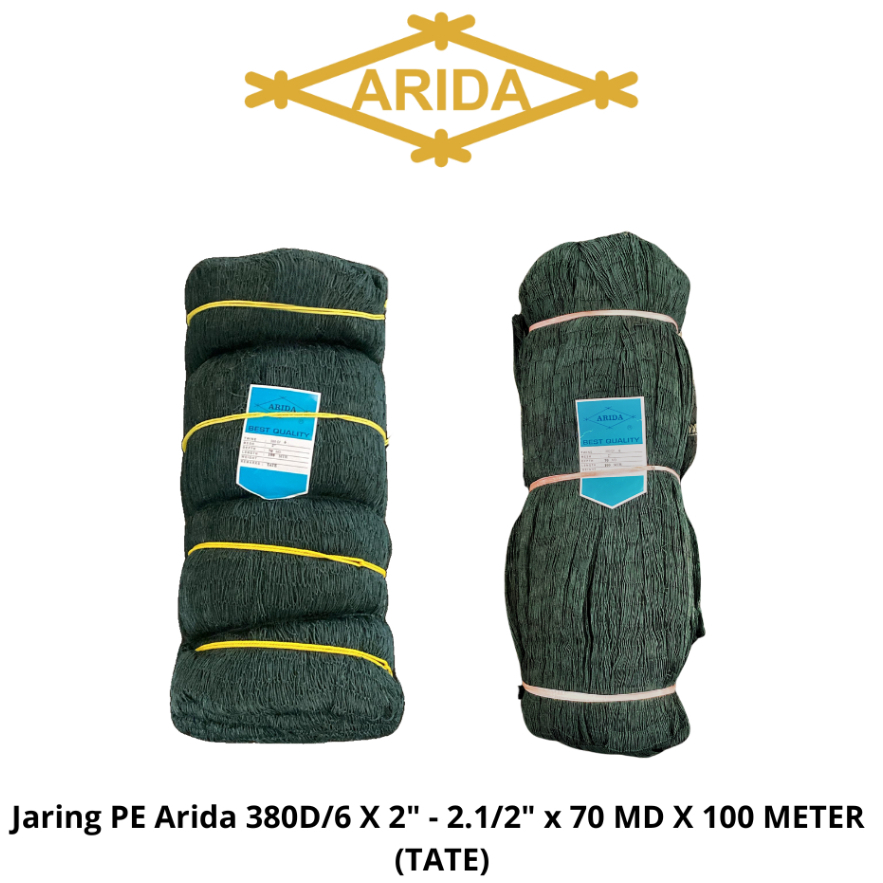 Jaring PE Arida 380D/6 X 2" - 2.1/2" x 70 MD X 100 METER TATE