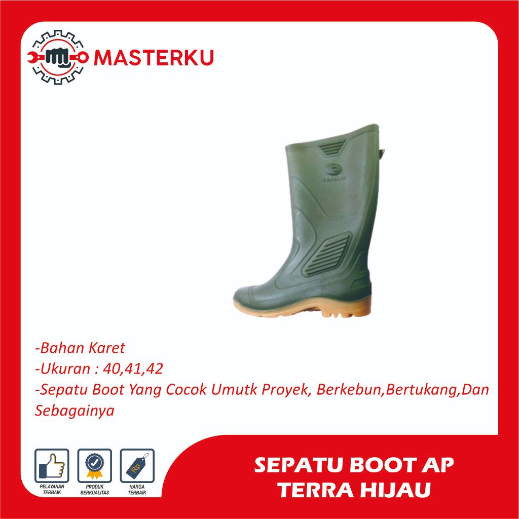Sepatu Bot AP Terra Hijau / Sepatu Boot