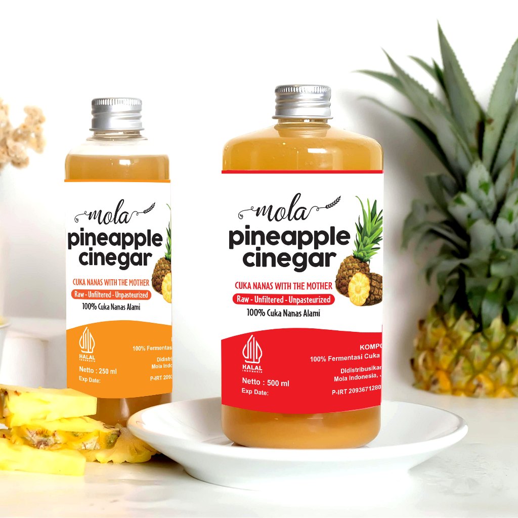 

Mola Pineapple Cider Vinegar | Cuka Nanas Organik Tanpa Campuran