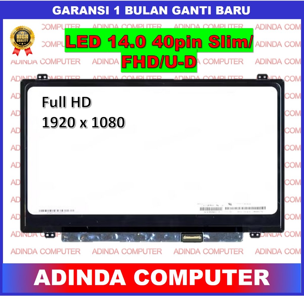 LCD LED HP CHROMEBOOK 14A G5 14.0 14 Inch 40 Pin 40pin Slim Tipis FULL HD FHD Bracket Kuping Baut At