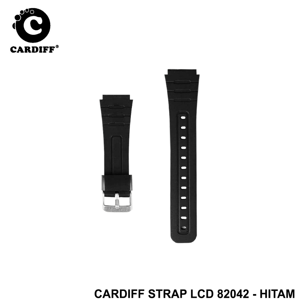 CARDIFF Tali Jam Tangan Strap LCD Karet 82042 | Aksesoris