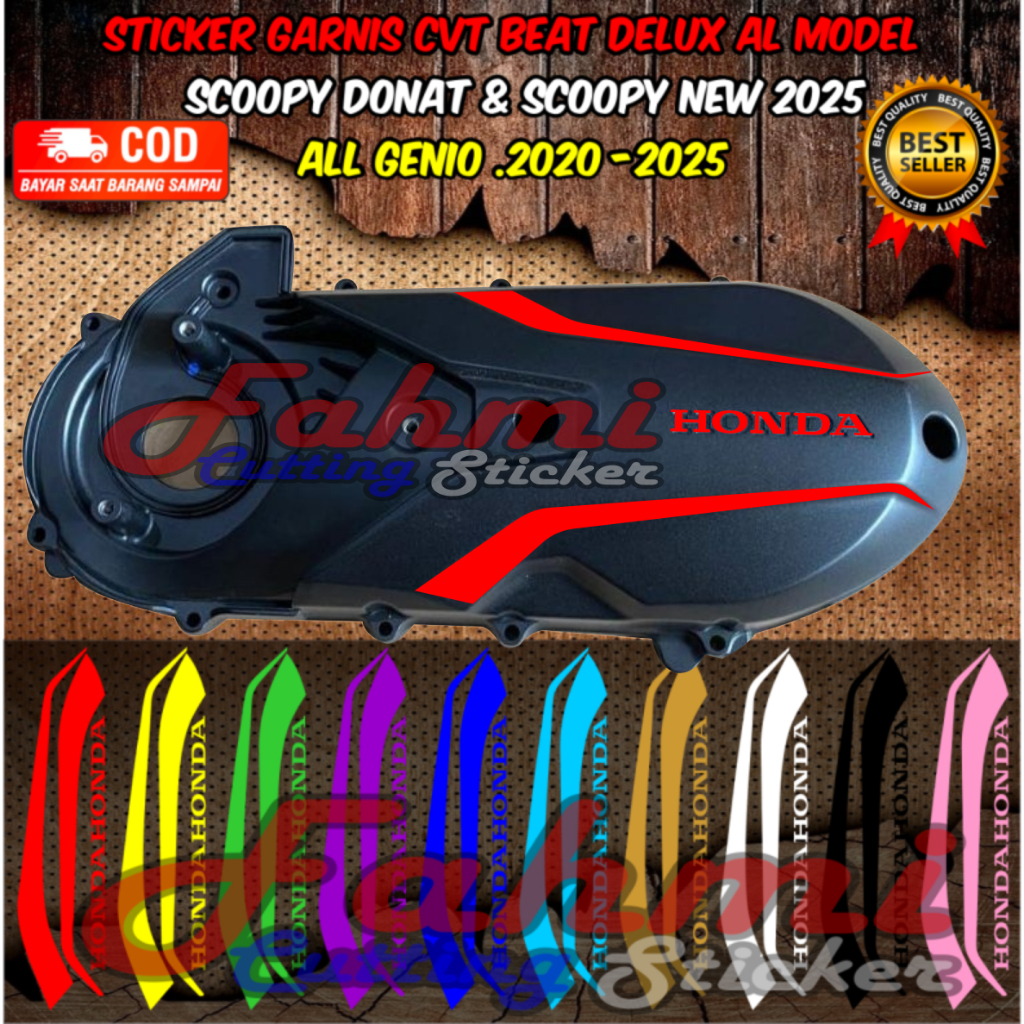 STIKER GARNIS CVT BEAT DELUX/STREET,SCOOPY,GENIO 01 2020-2026