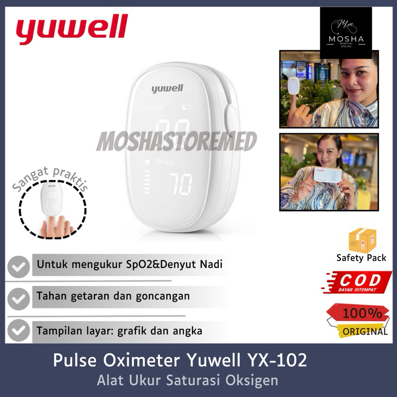 YUWELL-Pulse Oximeter Yuwell YX102 Saturasi Oksigen