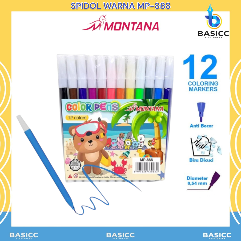 

Montana Color Marker MP 888 | @1 Set=12Warna