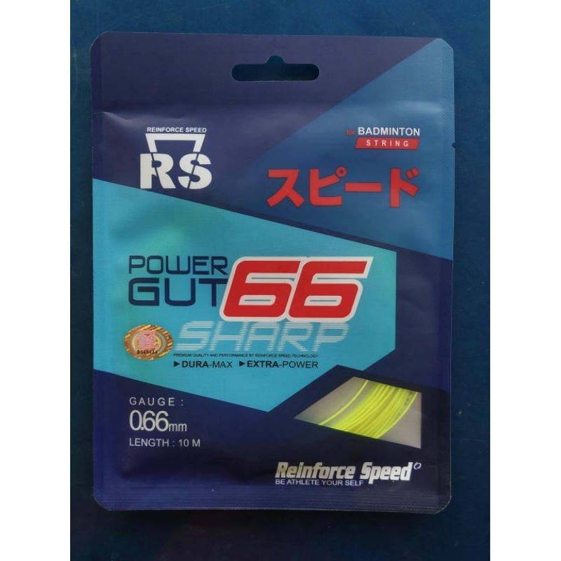 Senar Raket Badminton Bulutangkis Reinforce Speed PowerGut66  RS POWER GUT 66 SHARP