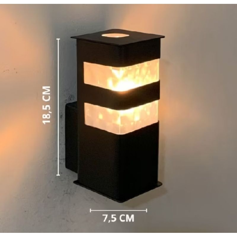 lampu hias dinding depan rumah dan pilar